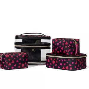Victoria's Secret | Bags | Nwt Victorias Secret Heart 4piece Makeup Bag